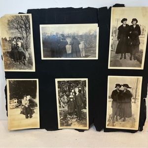 Ephemera set of 9 Vintage Photographs of Varying Content One Postcard